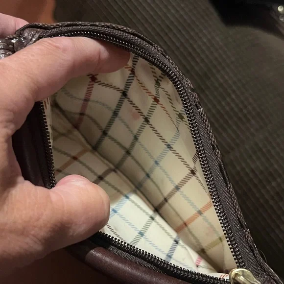 Coach Dark Brown Signature Wristlet - Picture 3 of 4